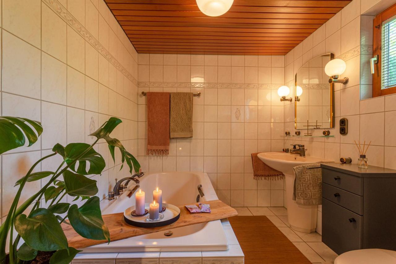 Blockhaus Eifelsteig W/ Kamin Garten & Feuerstelle Berndorf  Kültér fotó